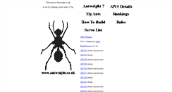 Desktop Screenshot of antweight.co.uk